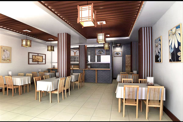餐飲店面裝修設計圖片、餐飲店裝修效果圖、餐飲店裝修案例